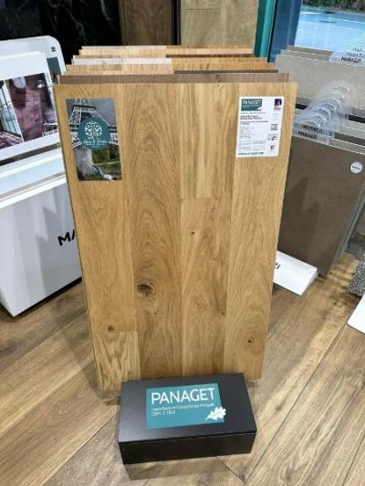 Présentation du parquet contre collé Panaget disponible dans notre showroom