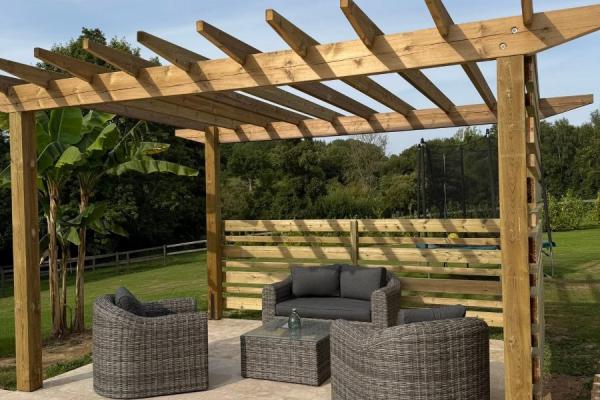Rénovation d'une pergola sur la commune de Tourville en Auge 
