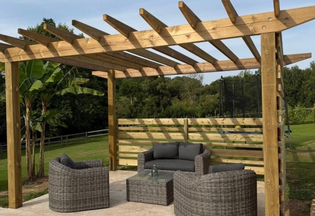 Rénovation d'une pergola sur la commune de Tourville en Auge 