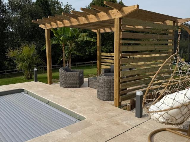 Rénovation d'une pergola sur la commune de Tourville en Auge 